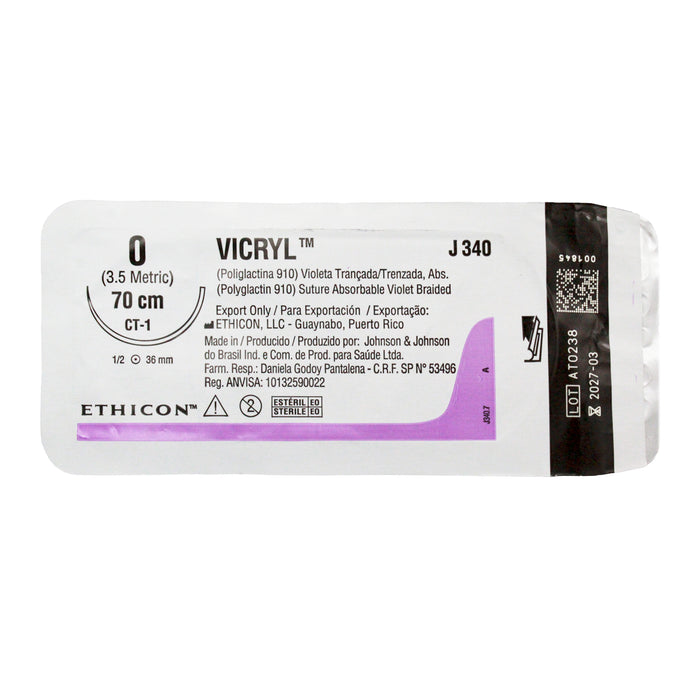 Poly Vicryl Nro.0 Con Aguja De 3.5Cm J340h-J324h X Pieza