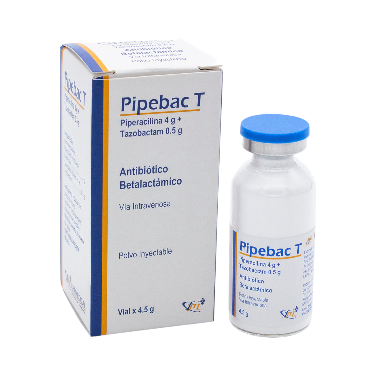 Pipebac T 4 5G Piperacilina Tazobactam Iv X 10 Ampollas Farmacorp pipebac-t-4-5g-piperacilina-tazobactam-iv-x-10-ampollas-farmacorp