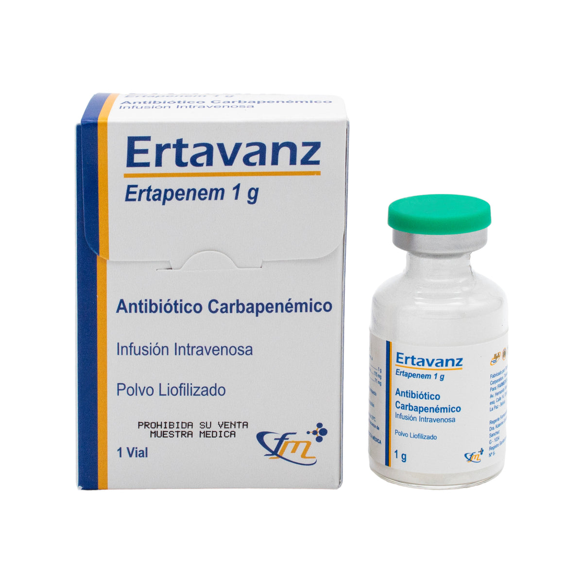 Ertavanz Ertapenem 1G Iv X 1 Frasco— Farmacorp