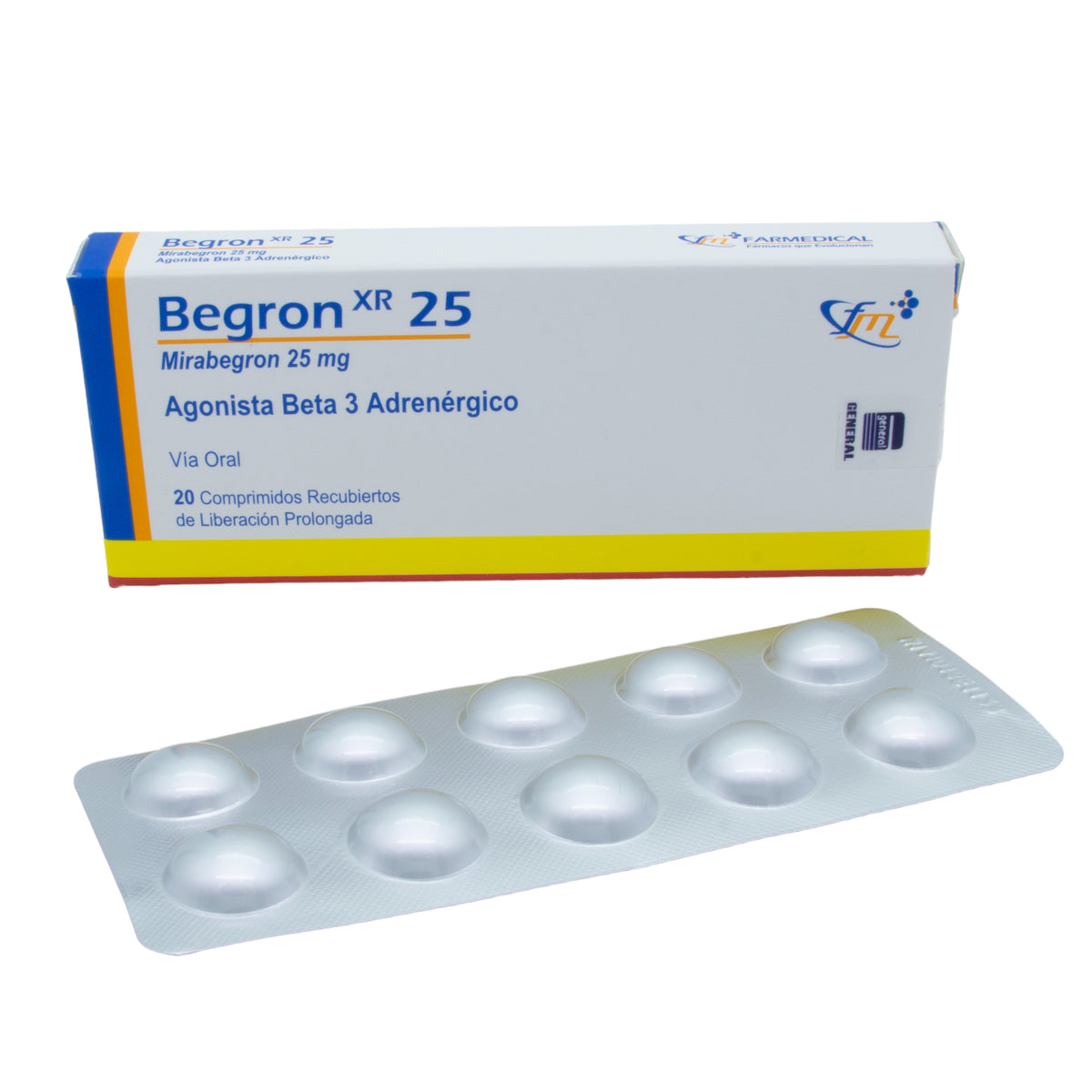 Begron Xr 25Mg Mirabegron X 20 Comprimidos Liberacion Prolongada— Farmacorp