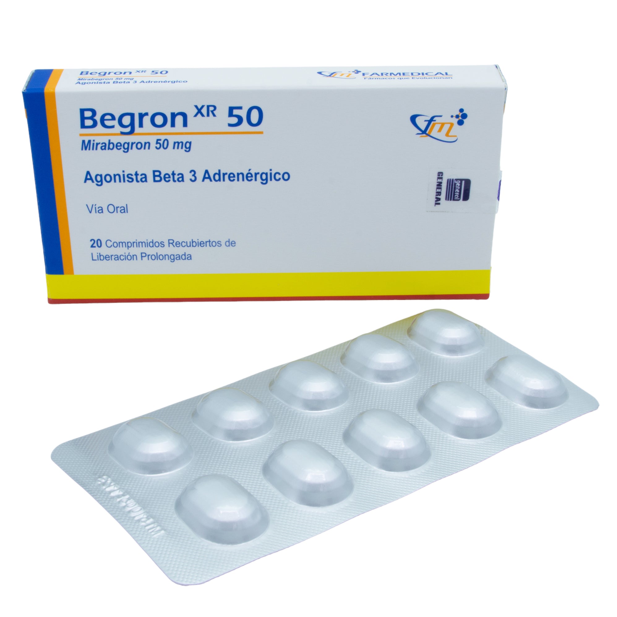 Begron Xr 50mg Mirabegron X 20 Comprimidos Liberacion Prolongada— Farmacorp