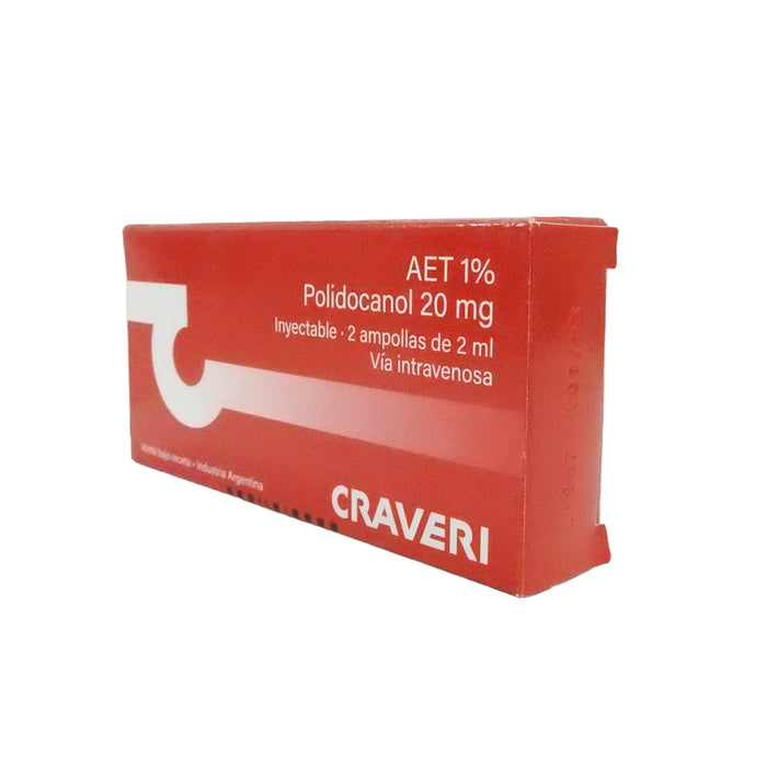 Aet 1% 20Mg Iv X 2 Amp 2Ml Polidocanol