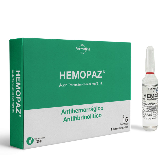 Hemopaz 500Mg 5Ml Iv Acido Tranexamico X Ampolla