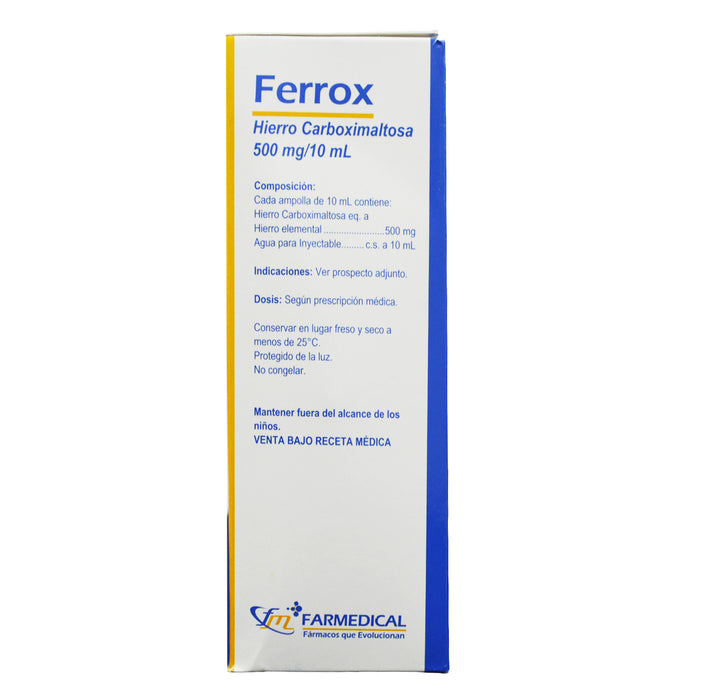 Ferrox 500Mg Hierro Carboximal Iv X 10Ml / Ampolla