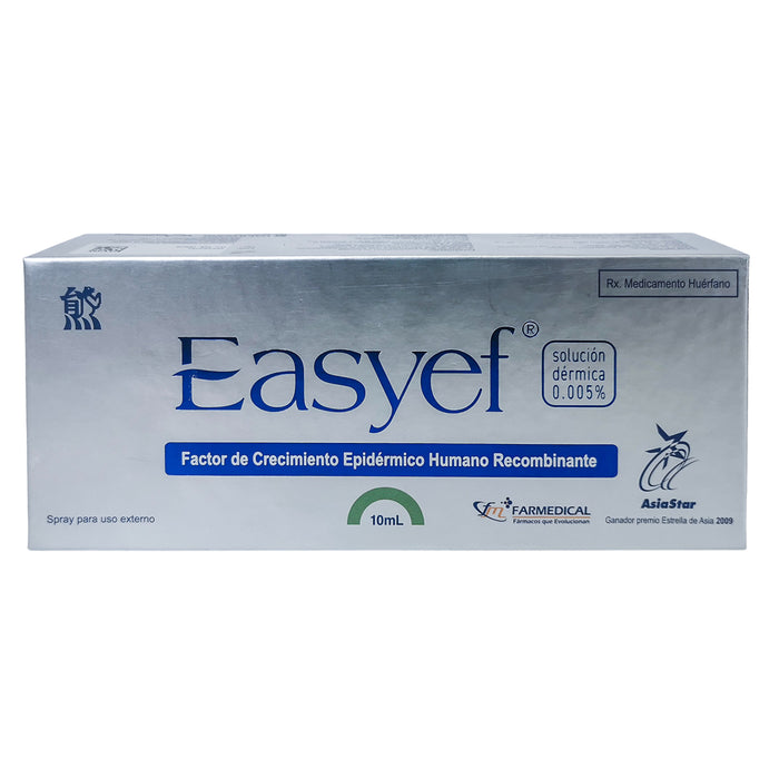 Easyef 0.005% Spray Factor Crecimiento Epidermico Humano Recombinante X 10Ml