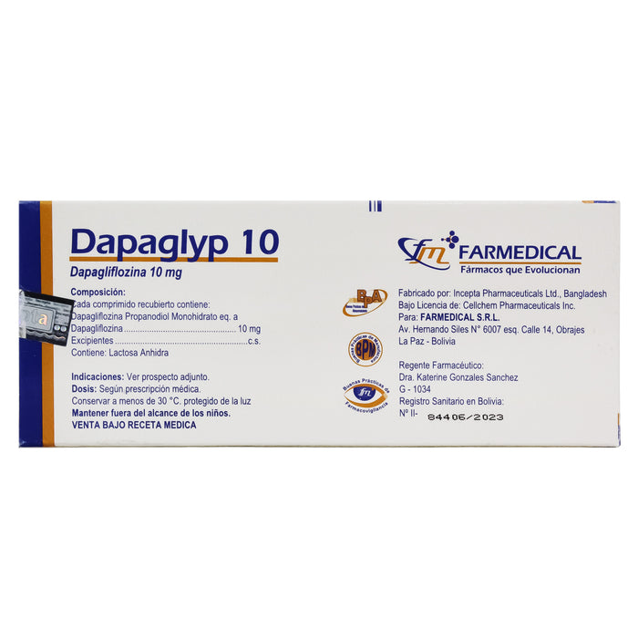 Dapaglyp 10Mg Dapagliflozina X Comprimido