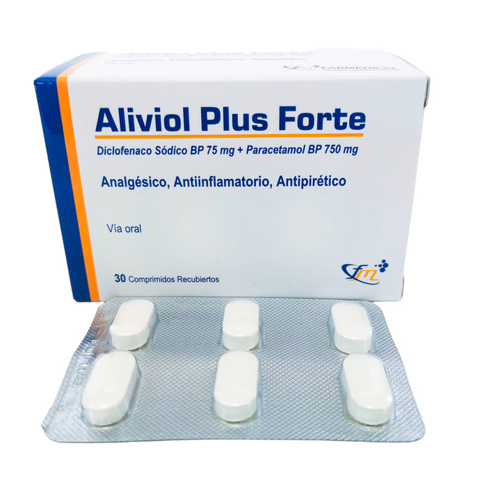 Aliviol Plus Forte Diclofenaco Paracetamol X Comprimido