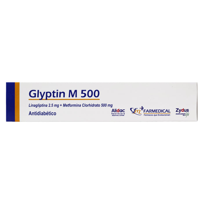 Glyptin M 500 Linagliptina Metformina X Comprimido