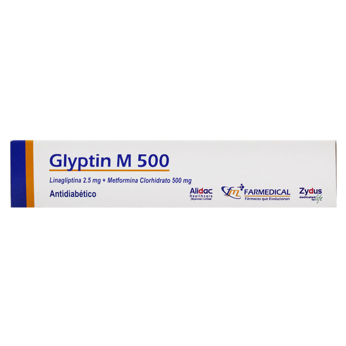 Glyptin M 500 Linagliptina Metformina X Comprimido