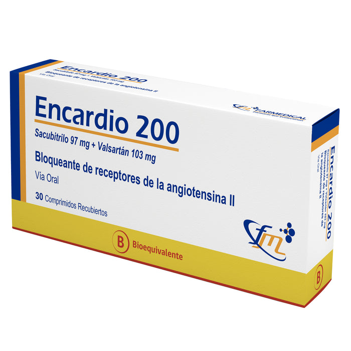 Encardio 200 Sacubitrilo Valsartan X Comprimido