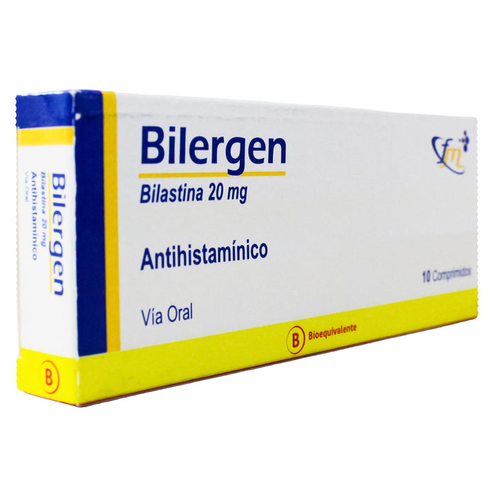 Bilergen 20Mg Bilastina X Comprimido