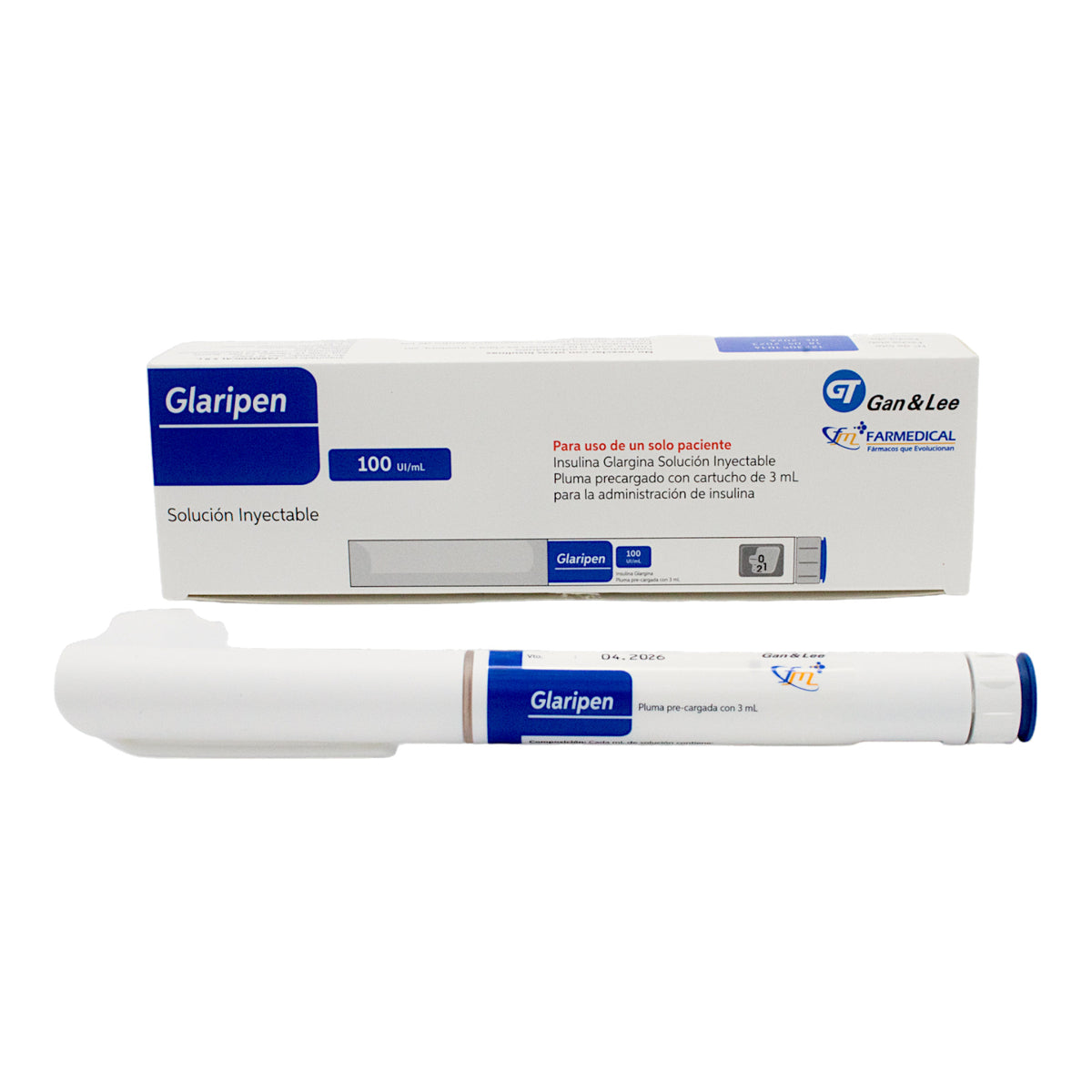Glaripen 100Ui Cartucho Insulina Glargina Frio X 3Ml— Farmacorp