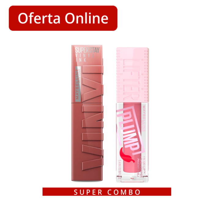 Labial Vinyl Ink Cheeky 35 + Brillo Lifter Gloss Plump Blush Blaze 001