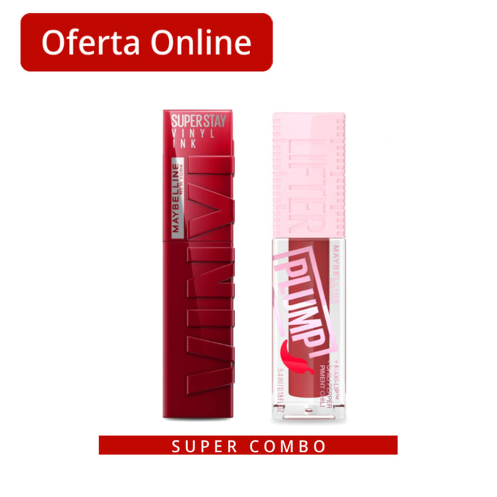 Labial Vinyl Ink Lippy 10 + Brillo Lifter Gloss Plump Hot Chili 006