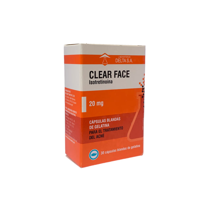 Clear Face 20Mg Isotretinoina X 30 Capsulas