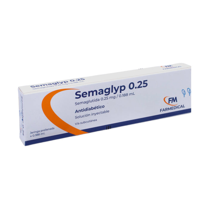 Semaglyp 0.25Mg Semaglutida Subcutáneo X 1 Jeringa Prellenada