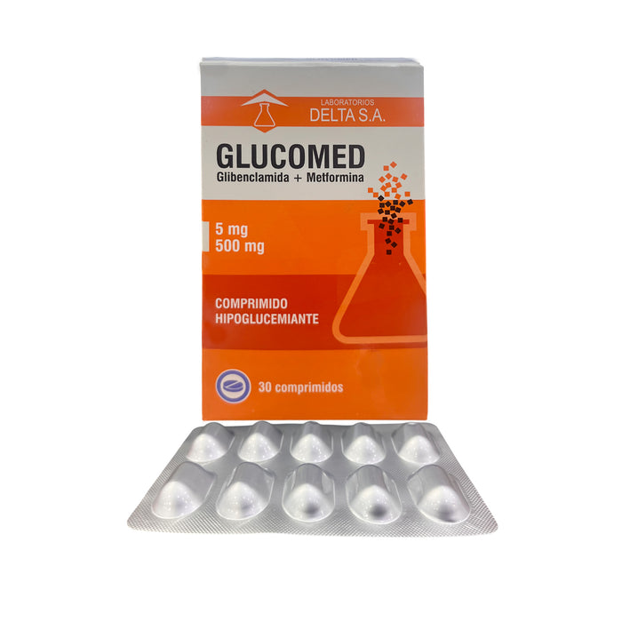 Glucomed Metformina /Glibenclamida 500 / 5Mg X Comprimido