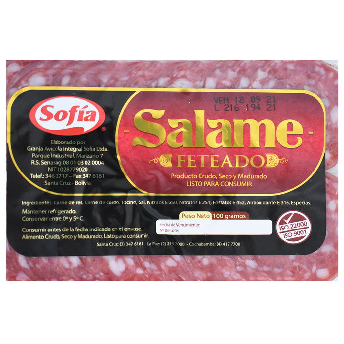 Salame Feteado Sofía 100G