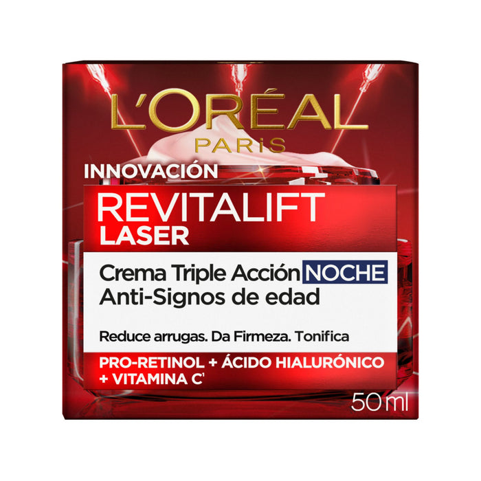 Crema Loreal Revitalift Laser Triple Acción Noche X 50Ml