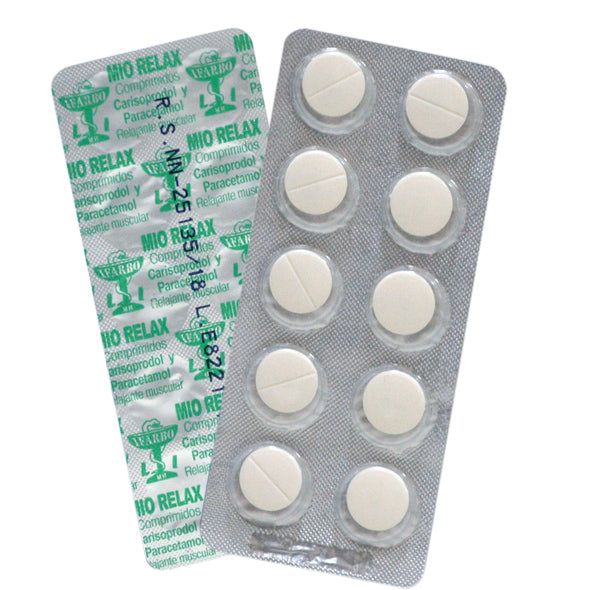 Mio Relax Carisoprodol 200Mg Y Paracetamol 300Mg X Tableta