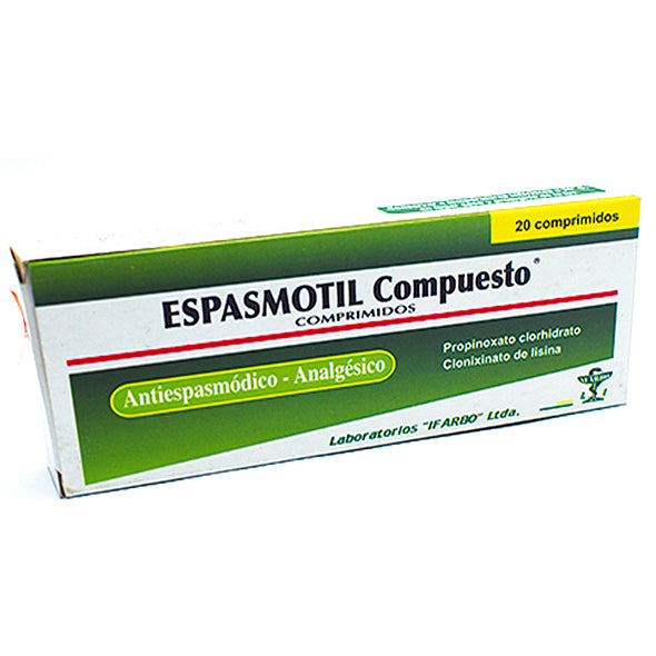 Espasmotil Propinoxato Clorhidrato 10Mg Y Clonixinato De Lisina 125Mg X Tableta