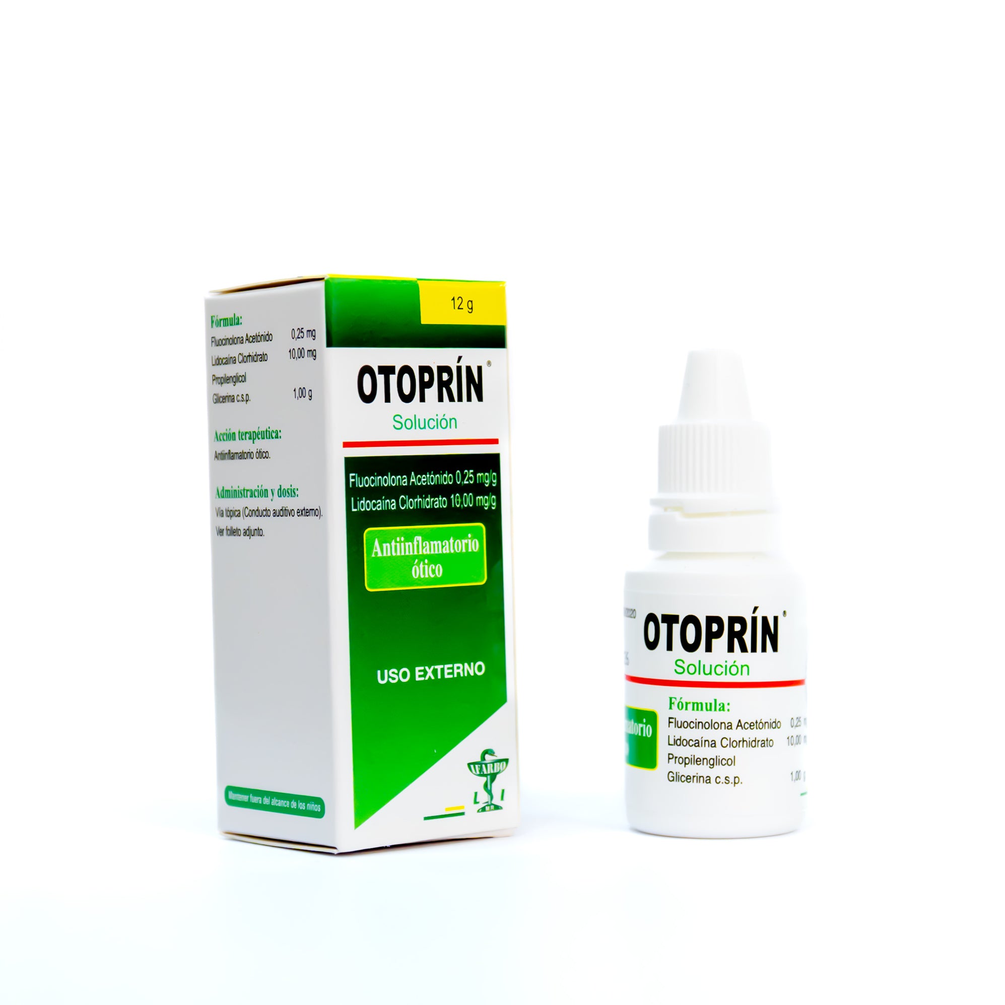 Solución Ótica Otoprin Fluocinolona / Lidocaína X 12G— Farmacorp
