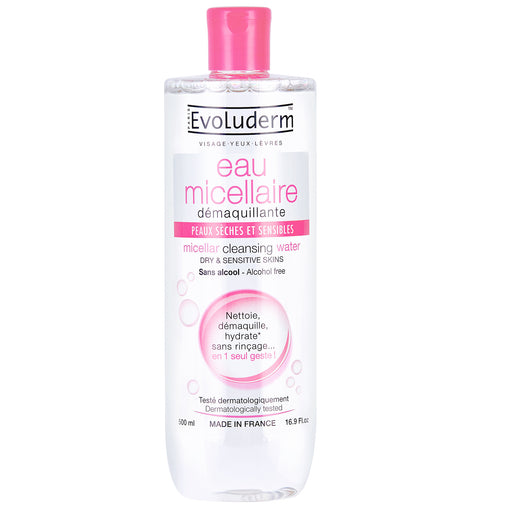Evoluderm Agua Micelar Piel Seca Sensible X 500Ml