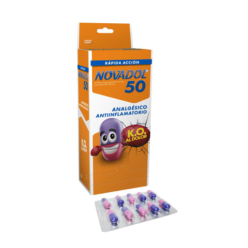 Novadol Diclofenaco Sodico 50Mg Y Paracetamol 500Mg X Capsula