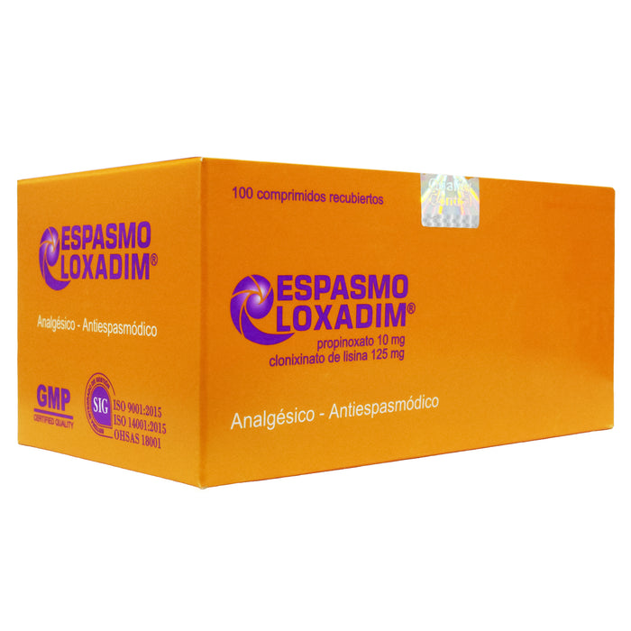 Espasmo Loxadim Propinoxato Clorhidrato 10Mg Y Clonixinato De Lisina 125Mg X Tableta