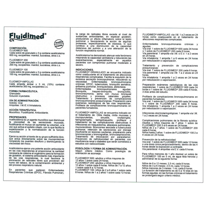 Fluidimed 600Mg Acetilcisteina Naranja X Sobre