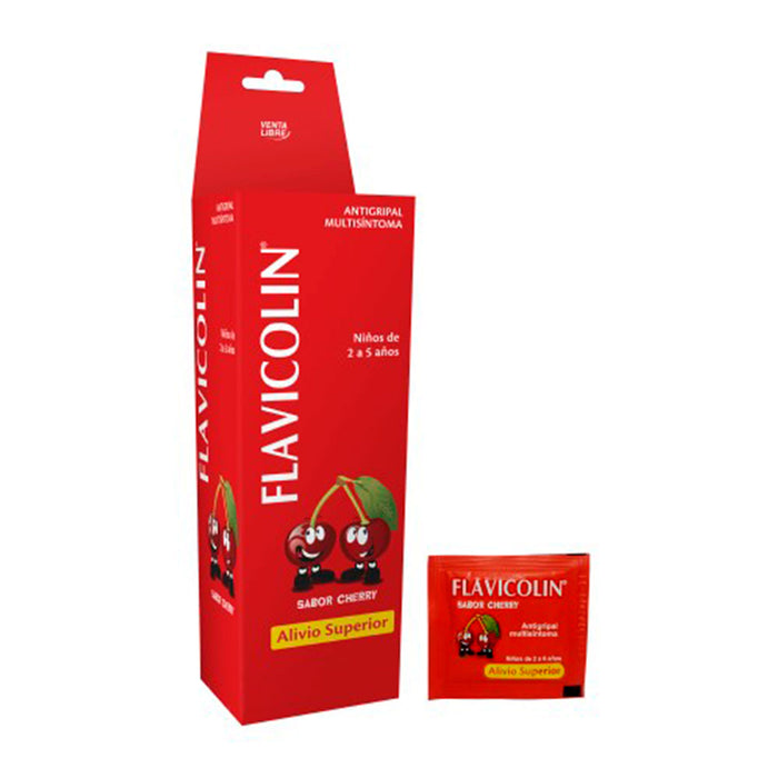 Flavicolin Infantil Caliente Sabor Cherry X Sobre