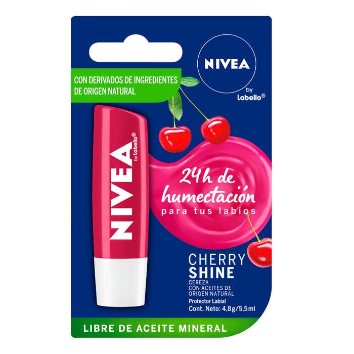 Protector Labial Nivea Lip Care Cherry Shine X Unidad