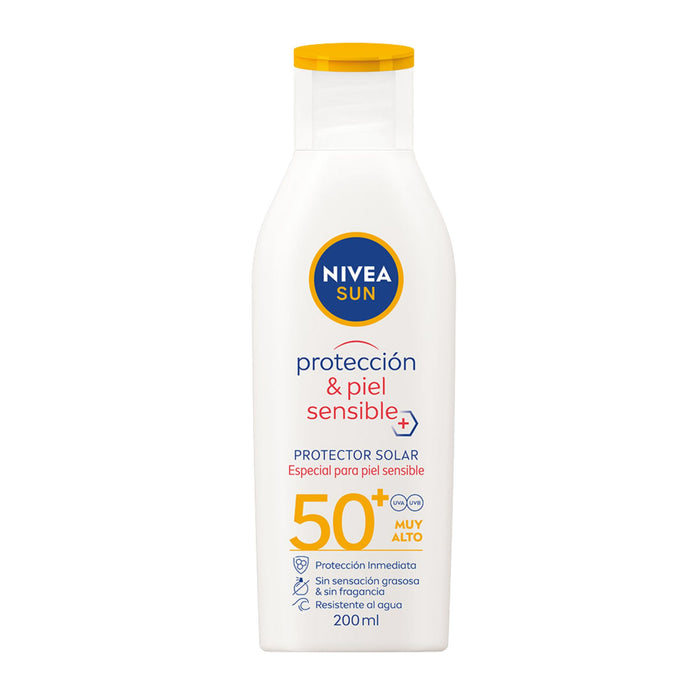 Protector Solar Nivea Sun Fps50+ Piel Sensible X 200Ml