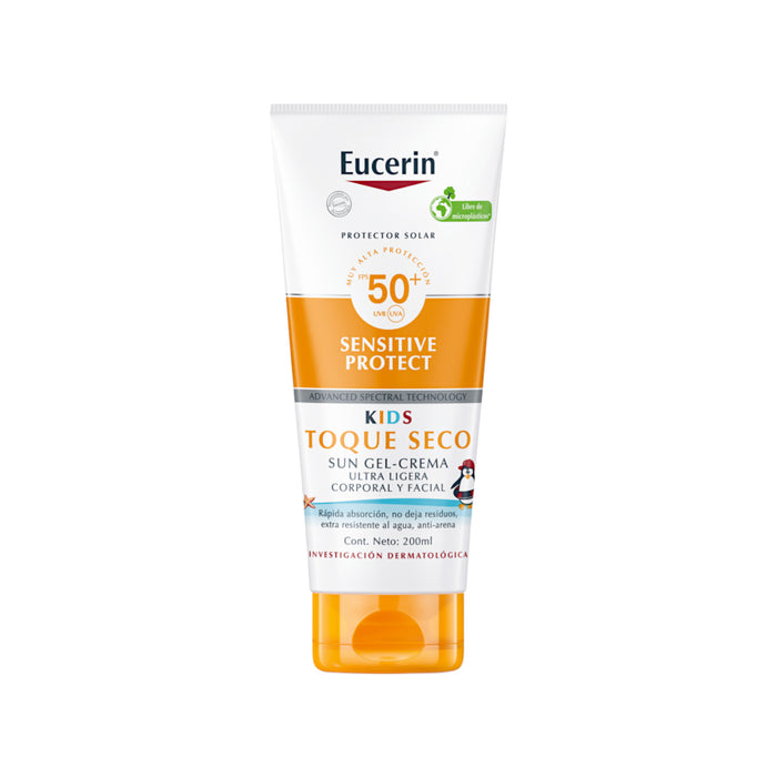 Gel Crema Eucerin Sun Kids Fps50+ Toque Seco X 200Ml