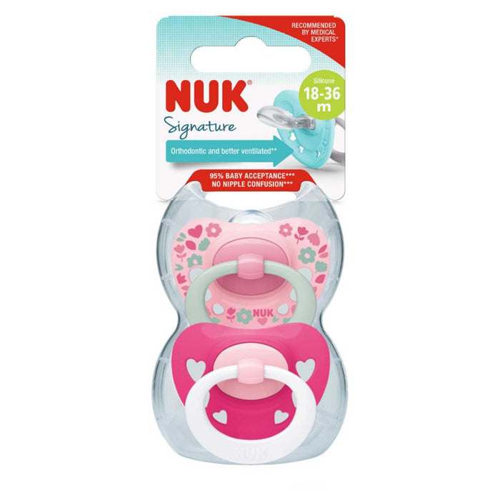 Nuk Chupete Signature Rosado 18-36M X 2 Unidades