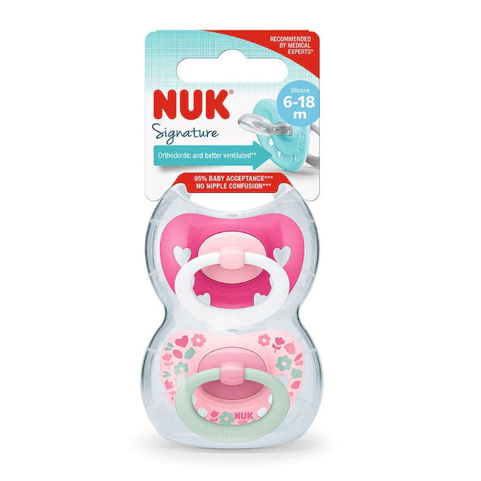 Nuk Chupete Signature Rosado 6-18M X 2 Unidades