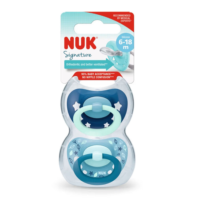 Nuk Chupete Signature Celeste 6-18M X 2 Unidades