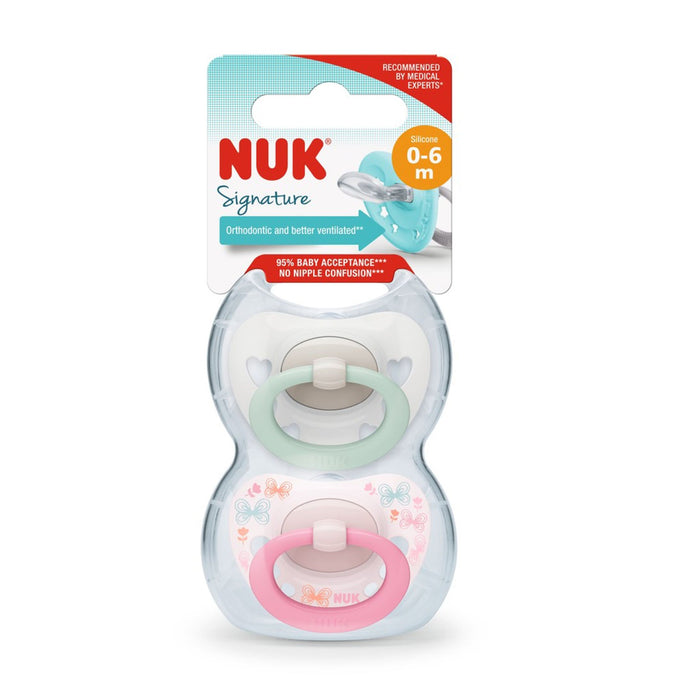 Nuk Chupete Signature Rosado 0-6M X 2 Unidades