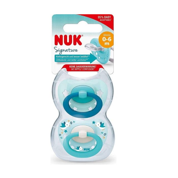 Nuk Chupete Signature Celeste 0-6M X 2 Unidades