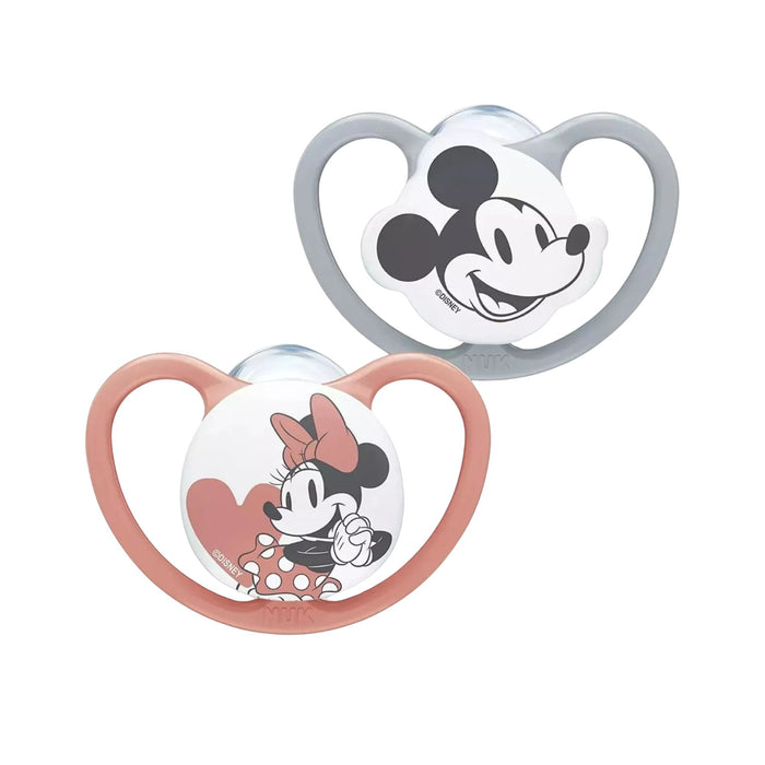 Chupete Space Nuk Mickey Minnie 6-18M X 2 Unidades