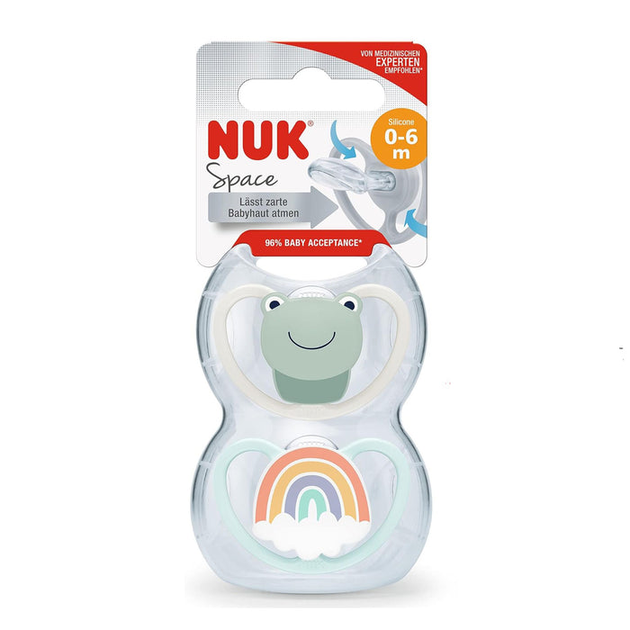 Chupete Space Nuk Rana / Arcoíris 0-6M X 2 Unidades