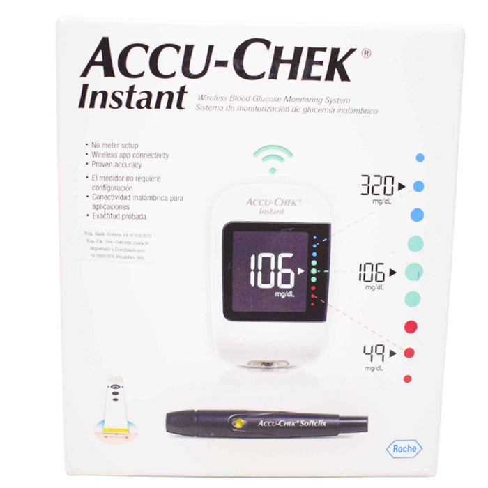 Glucometro Accu-Chek Instant Kit(Lapiz+Lanc+Tiras)