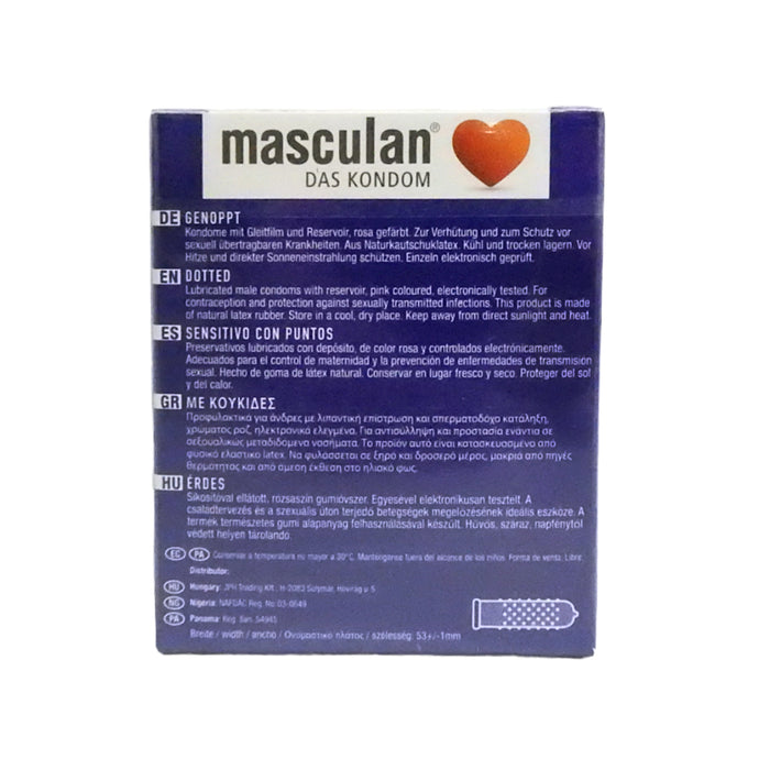 Preservativo Masculan Dotted Tipo 2 X 3 Unidades