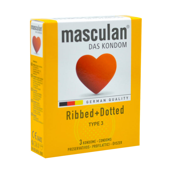 Preservativo Masculan Ribbed + Dotted Tipo 3 X 3 Unidades