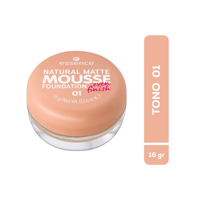 Base Essence Natural Matte Mousse Foundation Tono 01