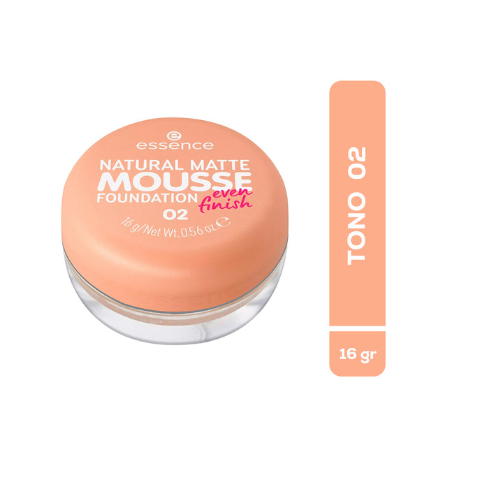 Base Essence Natural Matte Mousse Fundation Tono 02