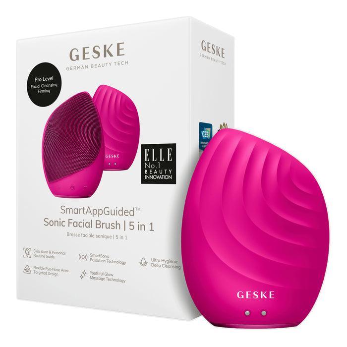 Cepilllo Facial Geske Sónico Magenta 5 En 1