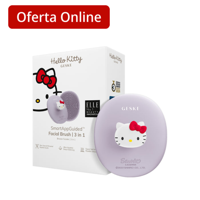 Cepillo Facial Geske Hello Kitty 3 En 1 Púrpura