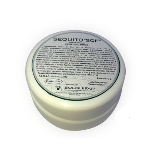 Sequito Pasta De Agua 25% X 50G Oxido Zinc
