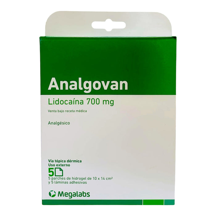 Analgovan 700Mg Lidocaina Caja X 5 Parches